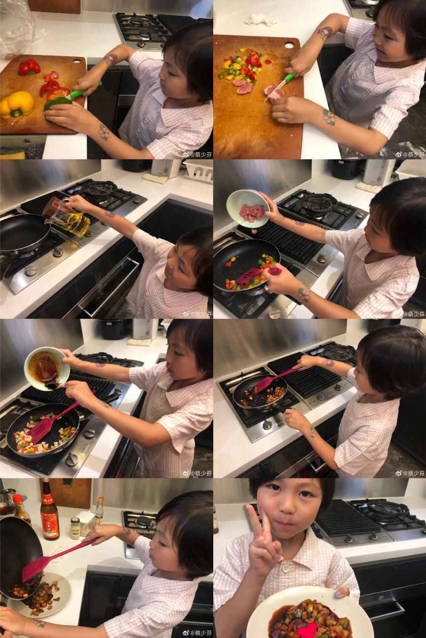 蔡少芬6岁女儿厨艺爆棚：为什么要让孩子学会做饭，这是我见过最好的答案